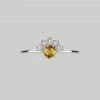 CLASSICS Rings FLAPPER. Citrine Sunburst Silver Ring