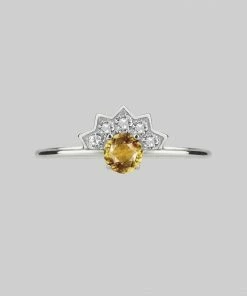 CLASSICS Rings FLAPPER. Citrine Sunburst Silver Ring
