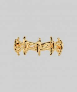 SS22 BEYOND. Barbed Wire Ring - Gold Rings