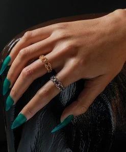 SS22 Rings RESOLUTE. Double Chunky Chain Ring - Gold