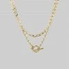 CLASSICS ETERNAL. Double Wrap T-Bar Necklace - Gold