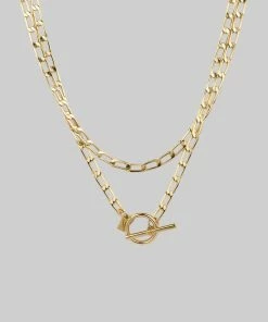 CLASSICS ETERNAL. Double Wrap T-Bar Necklace - Gold