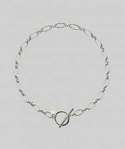 SS22 Bracelets GETAWAY. Double Wrap T-Bar Chain Bracelet - Silver