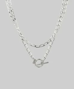 CLASSICS ETERNAL. Double Wrap T-Bar Necklace - Silver Necklaces & Chains
