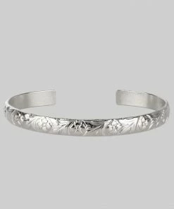 CLASSICS Bracelets NAOMI. Floral Cuff - Silver