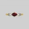 SS22 Rings POISON. Garnet & Skulls Ring - Gold