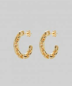 SS22 RESOLUTE. Chunky Chain Hoop Earrings - Gold