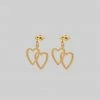 SS22 FOLLOW ME. Mini Heart Drop Earrings - Gold
