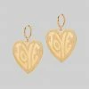 SS22 FREEDOM. Love Heart Hoop Earrings - Gold