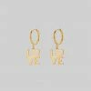 SS22 Make Love Not War Hoop Earrings - Gold