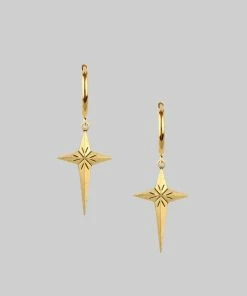 regalrose outlet shop 41 End Of Line ETERNITY. Starburst Cross Earrings - Gold