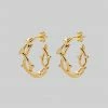 SS22 REVIVAL. Thorn Hoops Earrings - Gold