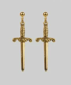 CLASSICS TRUST. Dagger Earrings - Gold