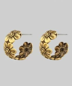 CLASSICS PURITY. Daisy Chain Hoop Earrings - Gold