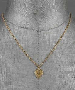 CLASSICS ARDOUR. Sacred Heart Charm Necklace - Gold Necklaces & Chains