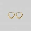 CLASSICS VITA. Hinge Huggie Hoop Earrings - Gold