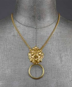 CLASSICS Necklaces & Chains ANWAR. Lion Knocker Necklace - Gold