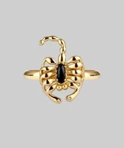 CLASSICS VELES. Scorpion Onyx Ring - Gold