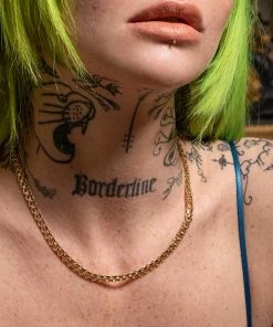 End Of Line REGARD. Cross Link Chunky Chain Necklace - Gold Necklaces & Chains