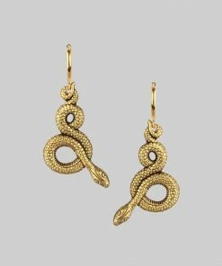 CLASSICS MOIRA. Snake Wrap Hoop Earrings - Gold