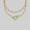 SS22 Necklaces & Chains GETAWAY. Double Wrap T-Bar Chain - Gold