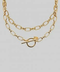 SS22 Necklaces & Chains GETAWAY. Double Wrap T-Bar Chain - Gold