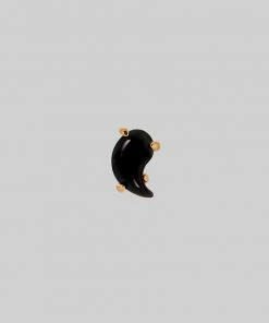 SS22 Earrings Yin & Yang Gemstone Stud Earring - Gold