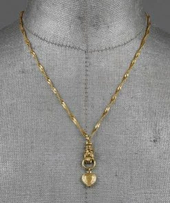 CLASSICS ALL OF ME. Hand Grasping Heart Necklace - Gold Necklaces & Chains