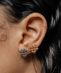 SS22 The Supreme Heart Chain Earrings - Gold