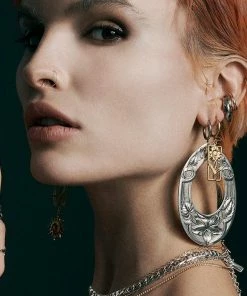 CLASSICS SERENA. Sunflower Hoop Earrings - Gold