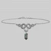 CLASSICS Necklaces & Chains A DARK LURE. Snake & Labradorite Gemstone Chain Choker