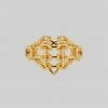 SS22 The Supreme Heart Chain Ring - Gold