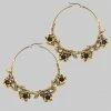 CLASSICS LAVISH. Wild Rose Hoop Earrings - Gold