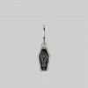 CLASSICS MORALITY. Skeleton Coffin Hoop Earrings - Silver