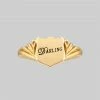 CLASSICS DARLING. Shield Signet Ring - Gold Rings