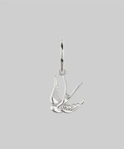 CLASSICS HOPE. Swallow Hoop Earrings - Silver