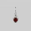 CLASSICS The Sacred Heart Garnet Earrings - Silver