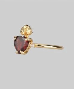 CLASSICS The Sacred Heart Garnet Ring - Gold Rings