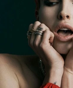 CLASSICS SOLENE. Safety Pin Wrap Ring -Silver