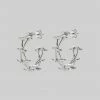 SS22 BEYOND. Barbed Wire Hoop Earrings - Silver