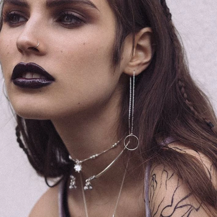 End Of Line Earrings LENA. Cartilage Ear Thread 2 End Of Line Earrings LENA. Cartilage Ear Thread