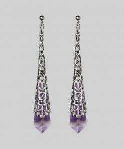 CLASSICS FAITH. Gemstone Drop Earrings - Silver