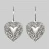 CLASSICS LOVE STRUCK. Heart Hoop Earrings - Silver