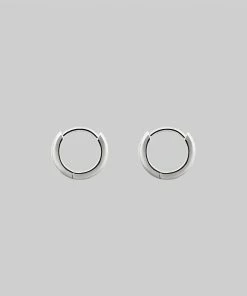 regalrose outlet shop 17 CLASSICS Simple Silver Clicker Hoop Earrings - 12mm