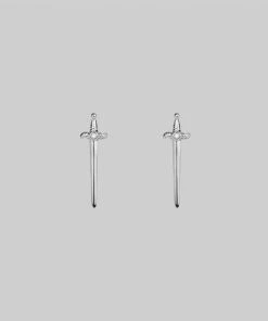 CLASSICS BETRAYAL. Dagger & Cubic Zirconia Earrings - Silver