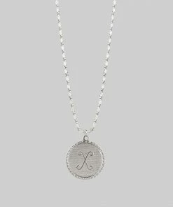 End Of Line Necklaces & Chains Initial Medallion Silver Necklace (N - Z)