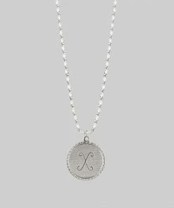 End Of Line Necklaces & Chains Initial Medallion Silver Necklace (N - Z)