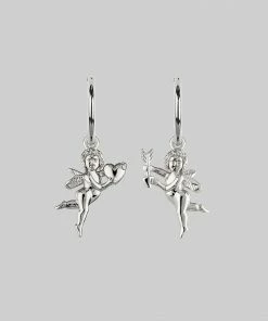 CLASSICS Cupid & Psyche Lovers Hoop Earrings - Silver