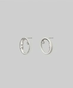 CLASSICS TWILIGHT. Moon Crescent & Star Earrings - Silver