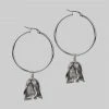 CLASSICS A SINGLE ROSE. Hoop Earrings - Silver